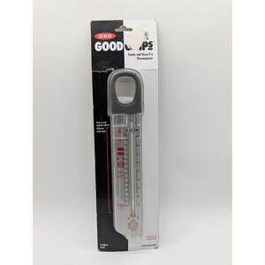 OXO Good Grips Glass Candy & Deep Fry Thermometer Silver New Open Box